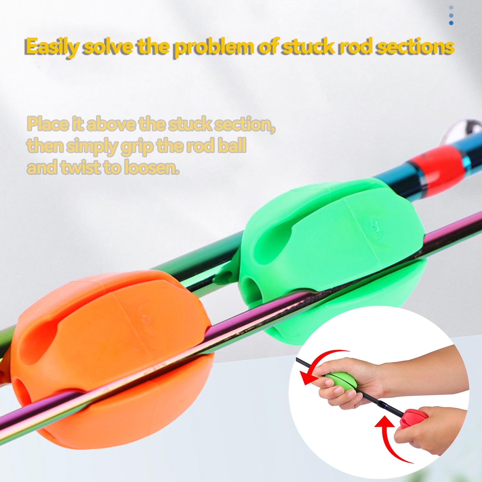 Attaches Canne à Pêche Zephyra Angelrute Krawattenhalter 6 Pieces Silicone Fishing Accessoire Pêche Organisation Couleurs