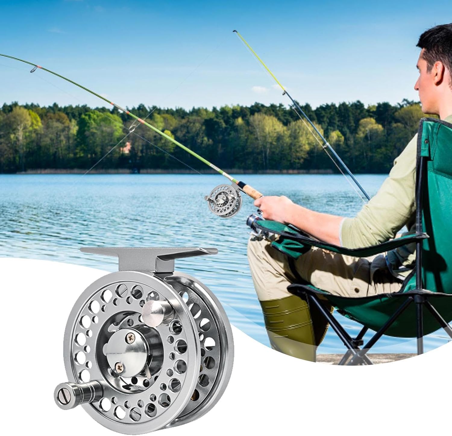 フライフィッシングロッドリール、アルミフライリール,フライリール淡水釣り用リール | 淡水と海水用のアルミニウム合金リール、釣り道具