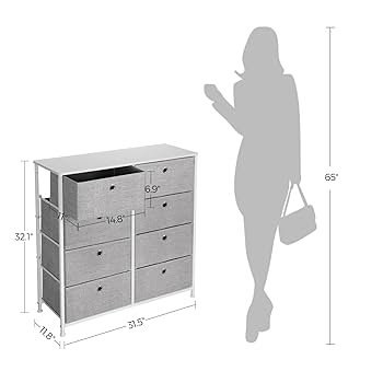 SONGMICS Storage Dresser - Versatile Fabric Drawers for Any Room