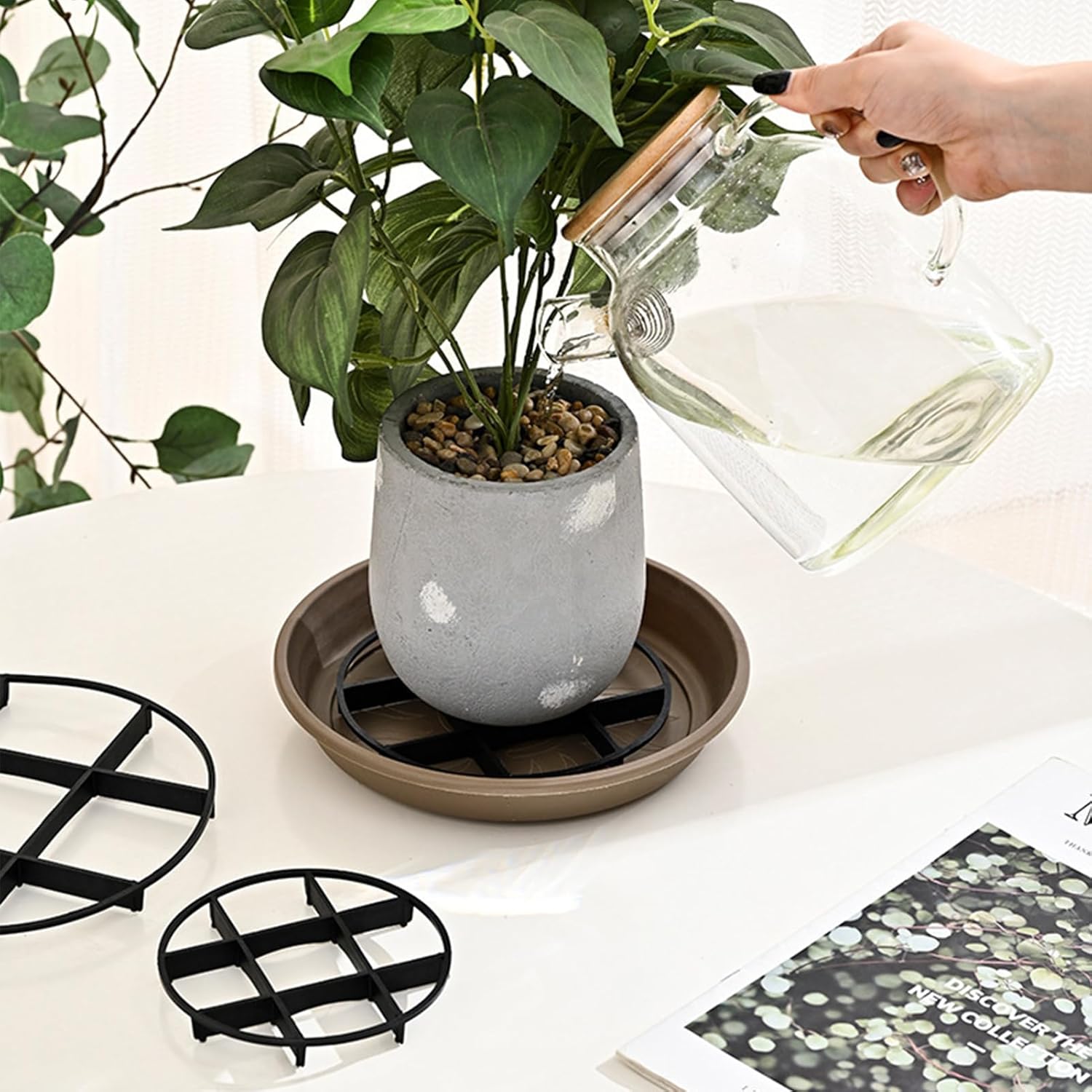 Fofetbfo 20 Pcs Flower Plant Pot Feet, Plant Risers for Pots Indoor, Flower Pot Feet Rack, Gardening Pot Feet for Indoor and Outdoor Planters (#2)