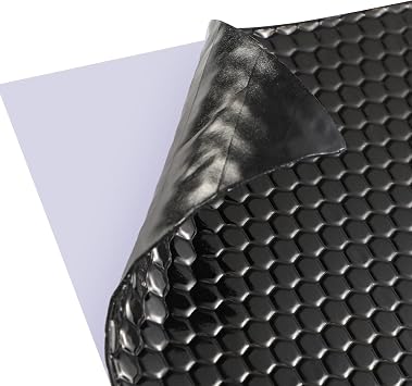 20 Sheet 1.8sq.m/20 sq.ft Butyl Car Sound Deadening Mat, 2mm Self-Adhesive Automotive Sound Insulation Foam, Noise Damping Mat Black
