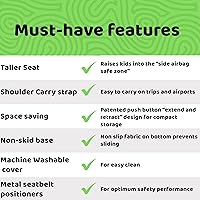 Vista 10 de BubbleBum Teleport Backless Booster Car Seat, Kids Booster Seat for Car 40-100 lbs, Telescopic Portable Carseat, Ideal for Everyday Use and Foldable