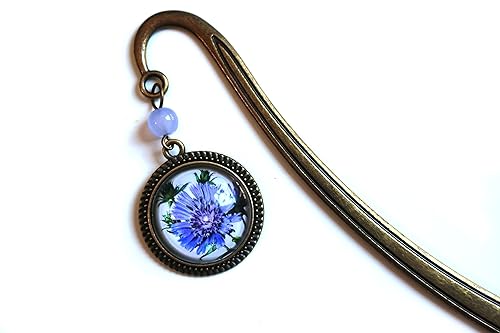 Miniatura 2 de Purple Aster Brass Book Hook Bookmark