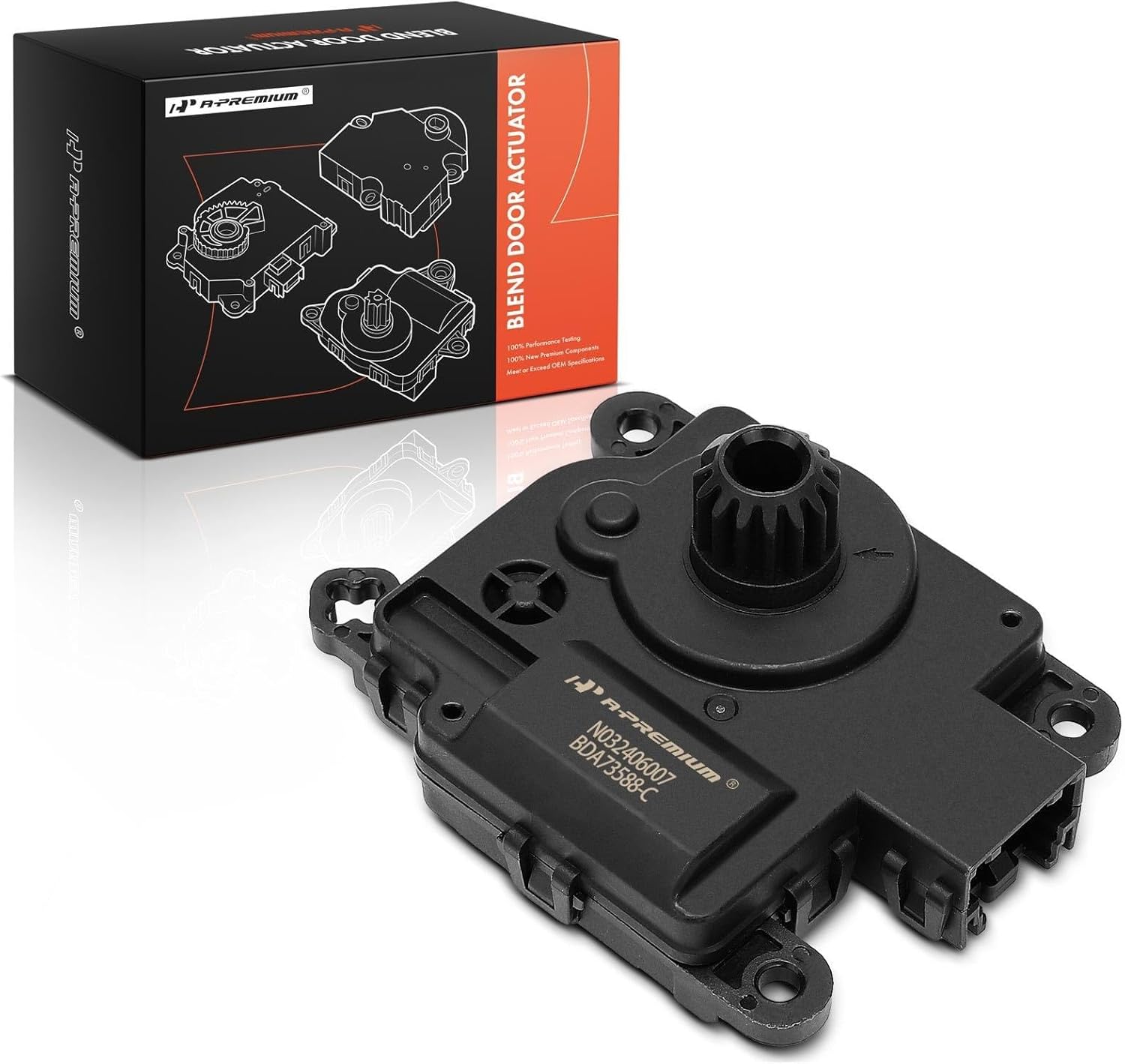 A-Premium HVAC Heater Blend Door Actuator Compatible with Ford Explorer, Escape, Mustang Mach-E, Bronco Sport & Chevrolet Malibu Limited & Buick LaCrosse & Cadillac XT4 & Lincoln Aviator, Right, Blend