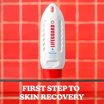 LIFEGUARD Daily Facial Cleanser - Sunscreen & Makeup Remover for Deep Cleansing, Pore Care, Easy Clean, Gently Moisturizes, All Skin Types - 8 fl. oz.