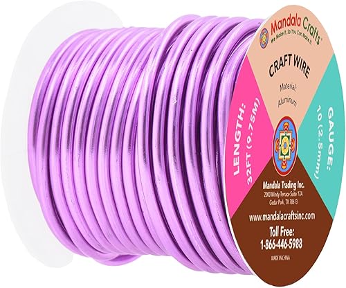 Miniatura 675 de Mandala Crafts - Alambre de aluminio anodizado de calibre 22 para hacer joyas - 121.92 m de alambre flexible de color en tonos pastel - Flexible