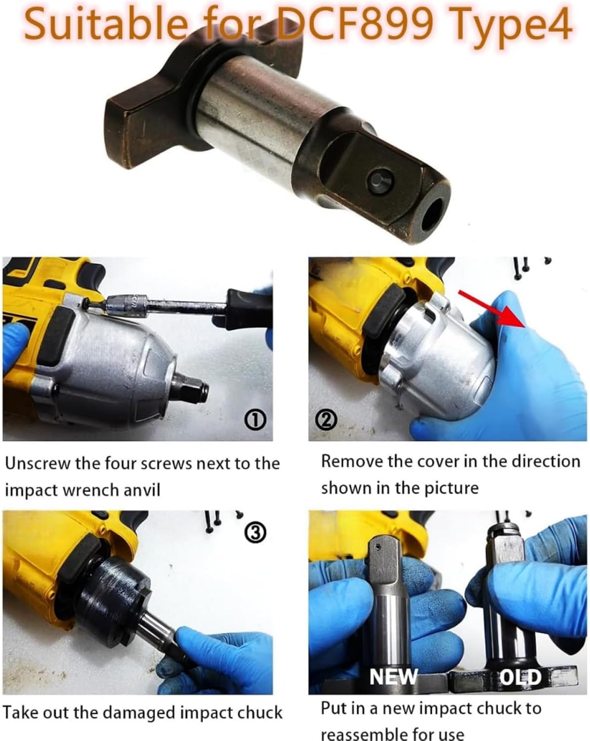 N866410 N880093 N851276 for dewelt DCF899 20V 1/2 Impact Wrench Anvil Kit Type 4 Cordless Impact Wrench
