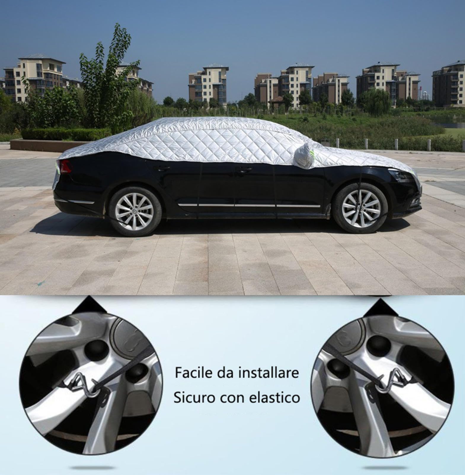 Telo Copriauto Antigrandine Universale - Protezione Neve, Ghiaccio E Polvere Per Auto E SUV - Foto 5