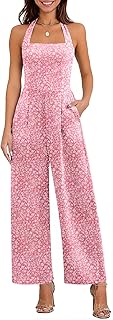 One Piece Jumpsuits for Women Summer Dressy Casual Sleeveless Wide Leg R...