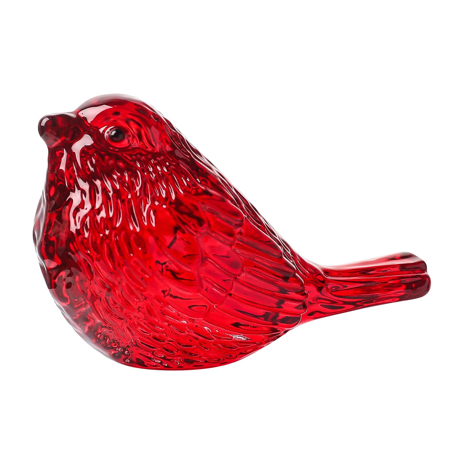Hand Blown Glass Bird Figurine Miniature Collectible Desk Decorative Glass Bird Decoration for Bird Lovers