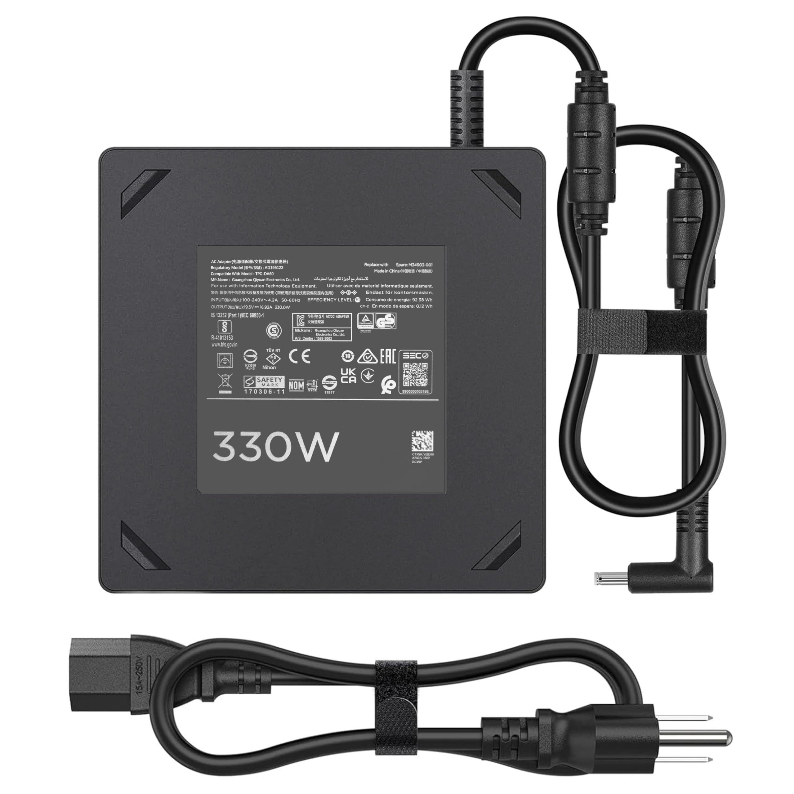 Amazon.com: Amguog 330W Laptop Charger Compatible with HP OMEN 17