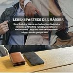 Geldbörse mit Münzfach, RFID-geschützter Kartenhalter, bis zu 8-Karten, Mini Leather Wallet, Men's and Women's Wallet, small Size, Wallet, Genuine Leather, modern – Bild 2