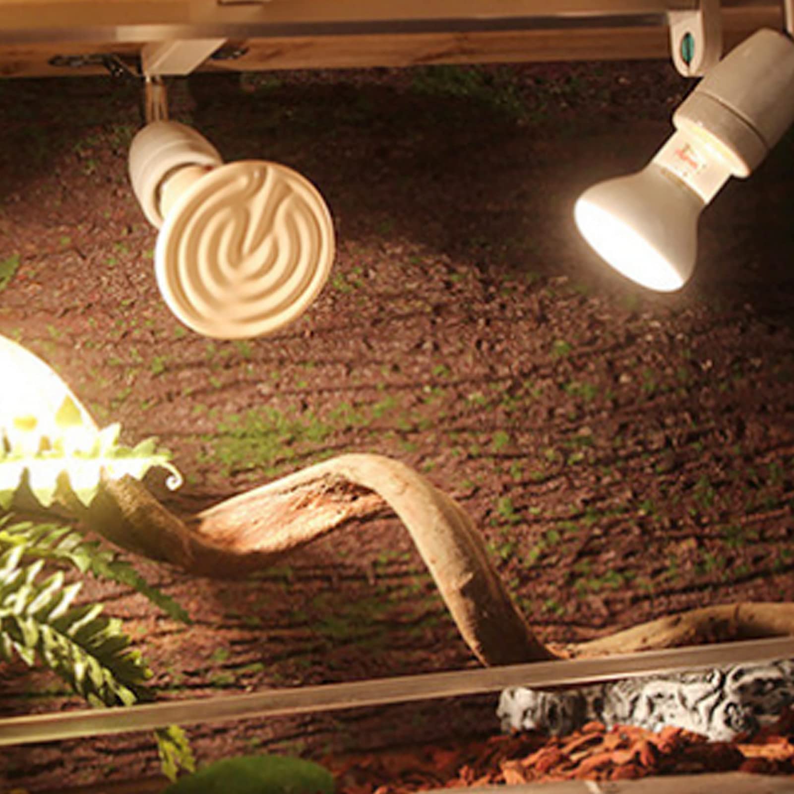 Wärmelampe Lampenfassung, E27 300W Drehbare Heizlampensockel Keramikfassung Reptilien Heizlampe Wärmespotlampe UV-Glühlampe Strahler Keramik-Heizlampe für Aquarium Eidechsen Schildkrötenschlangen