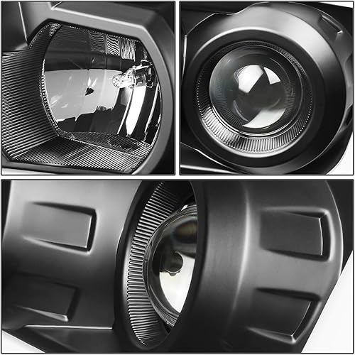 Miniatura 6 de DNA Motoring HL-LB-TT07-BK-AM Juego de faros delanteros con proyector LED DRL de tubo + señal de giro compatible con Toyota Sequoia 08-17  Tundra