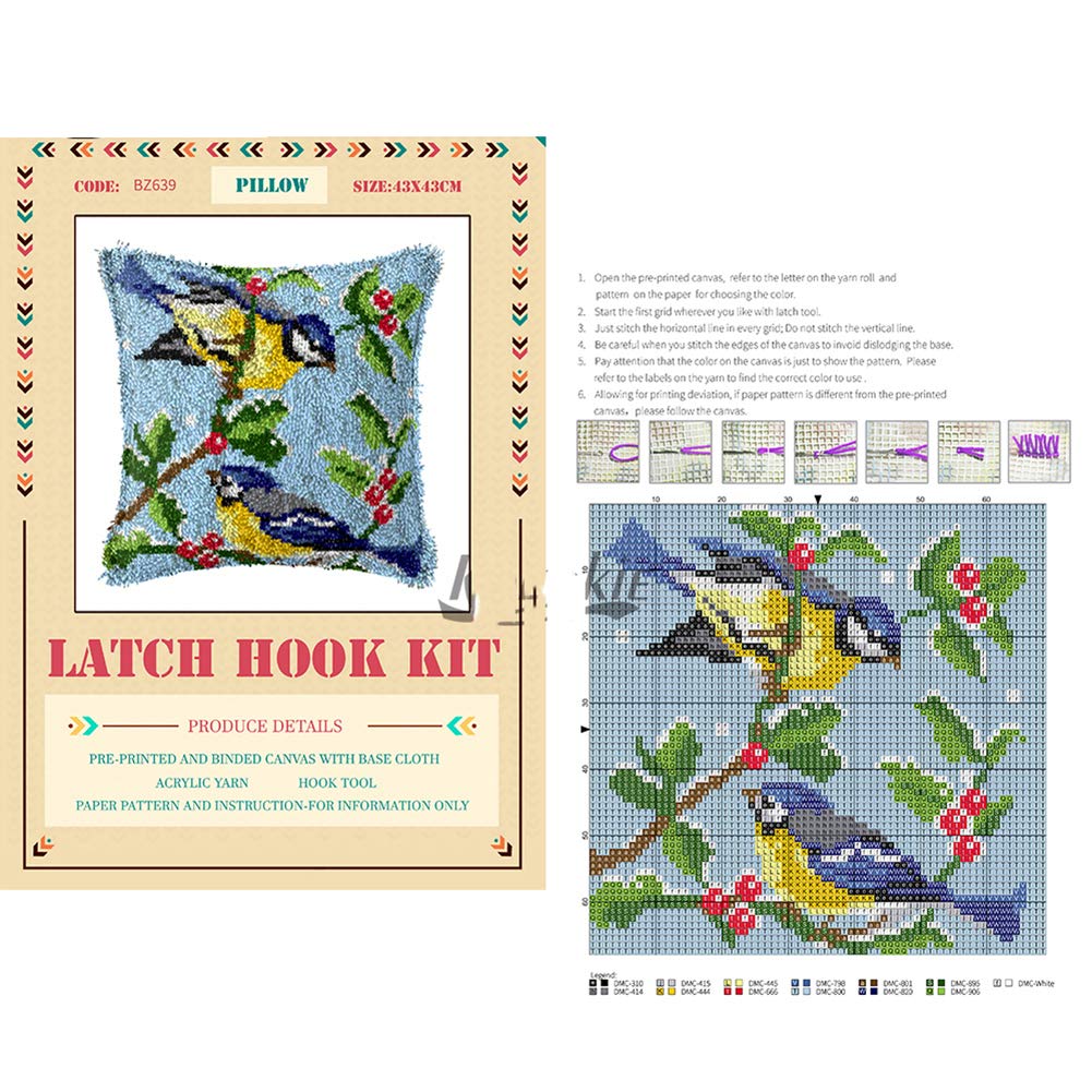 Kit Crochet Loquet Coussin Labrador Noir – Broderie DIY 43x43 Cm Taie D’Oreiller