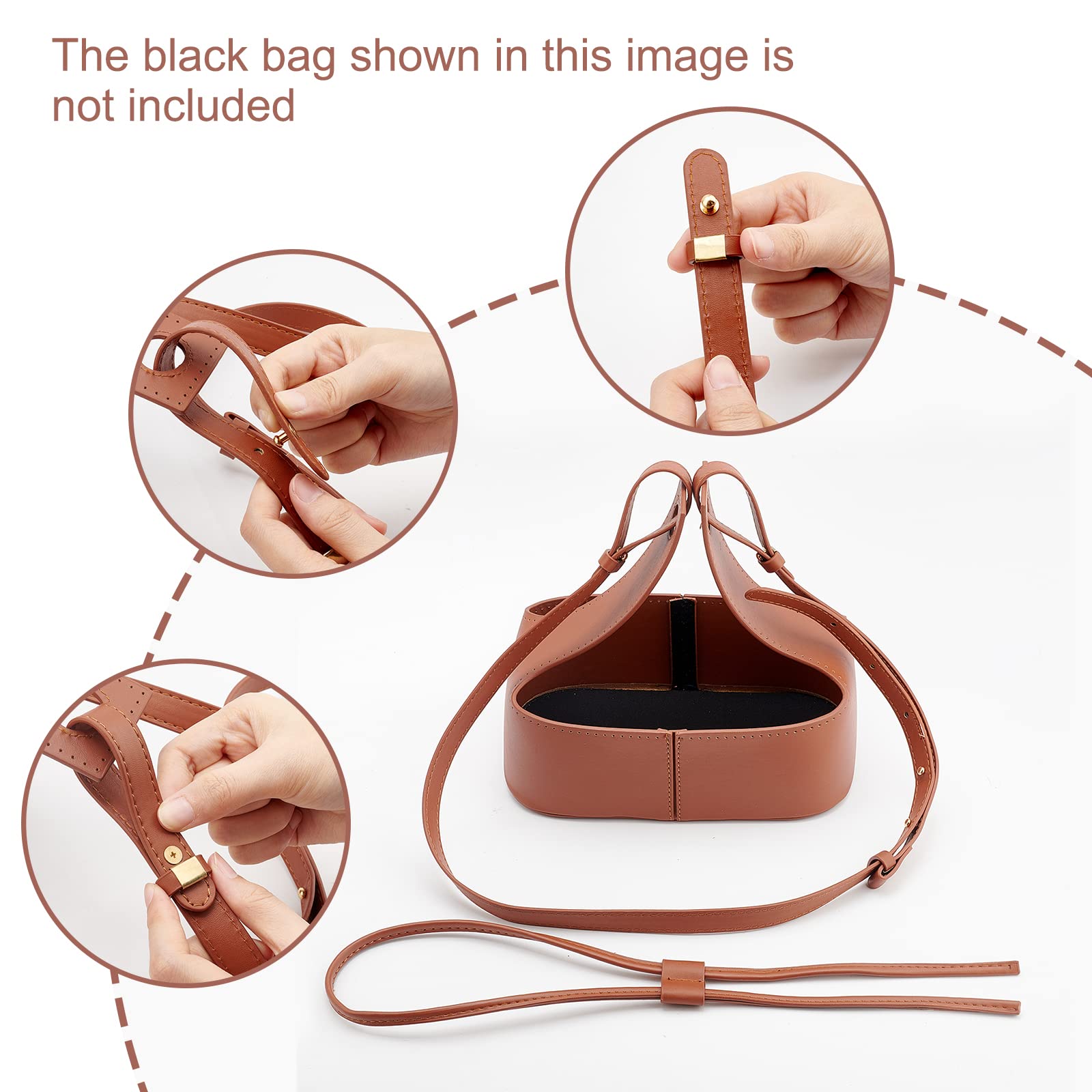 Correa De Cuero Genuino Para Bolsa Bucket - 93 Cm, Reemplazo Para Bolsas Noé