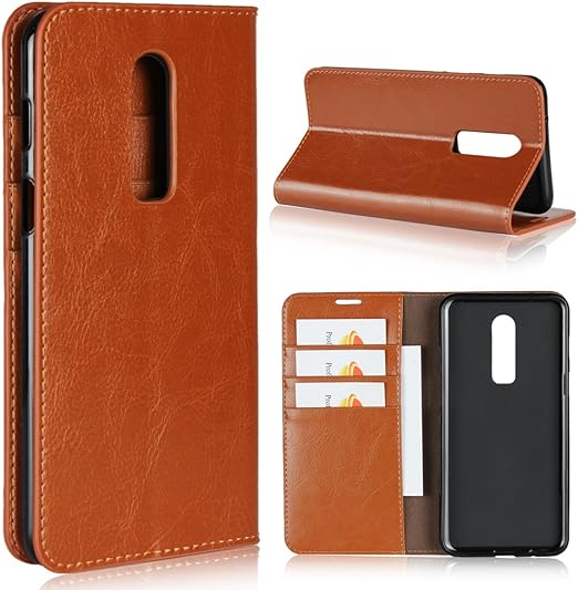 oneplus 6 leather flip cover