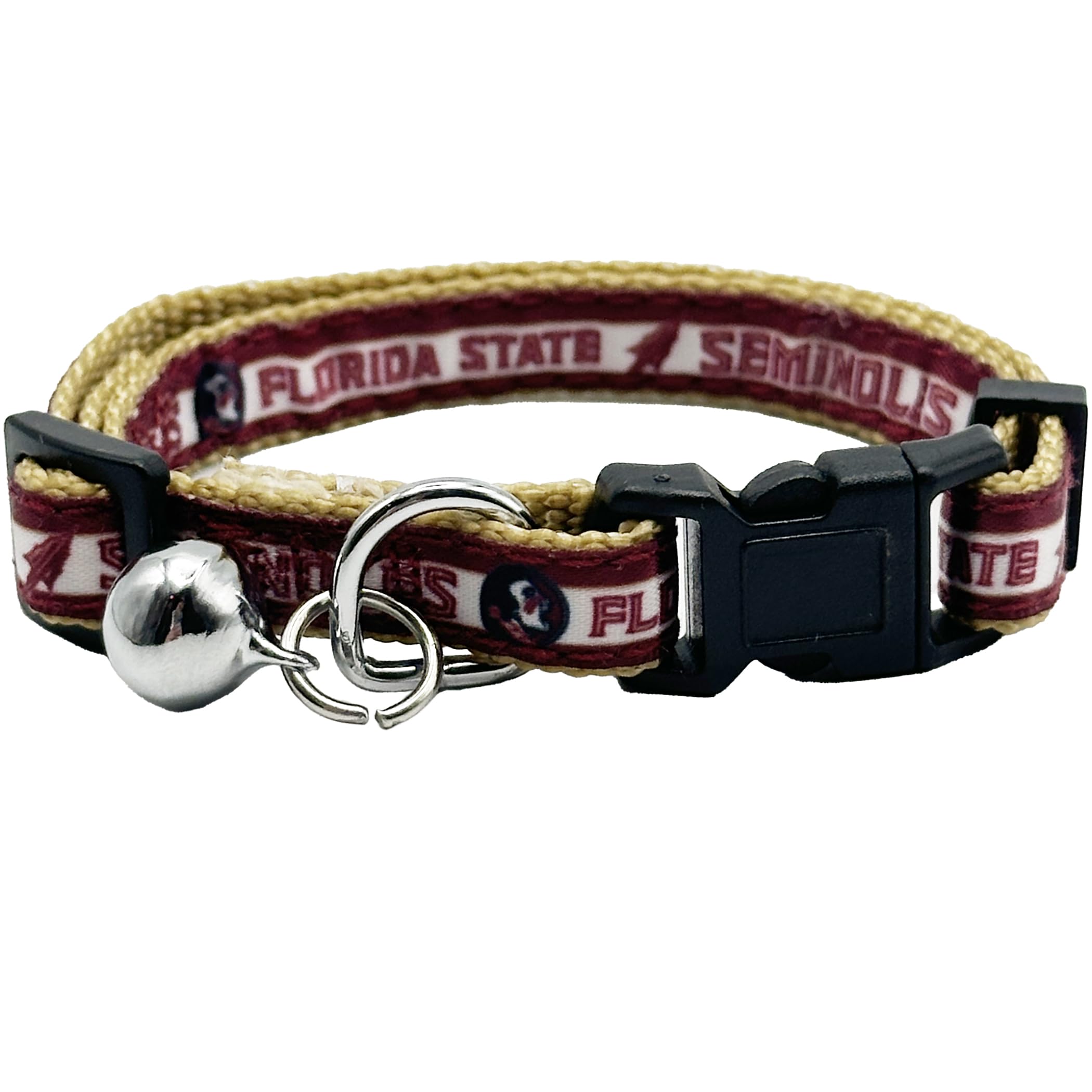 Collar de gato de satén brillante y colorido de los Florida State Seminoles