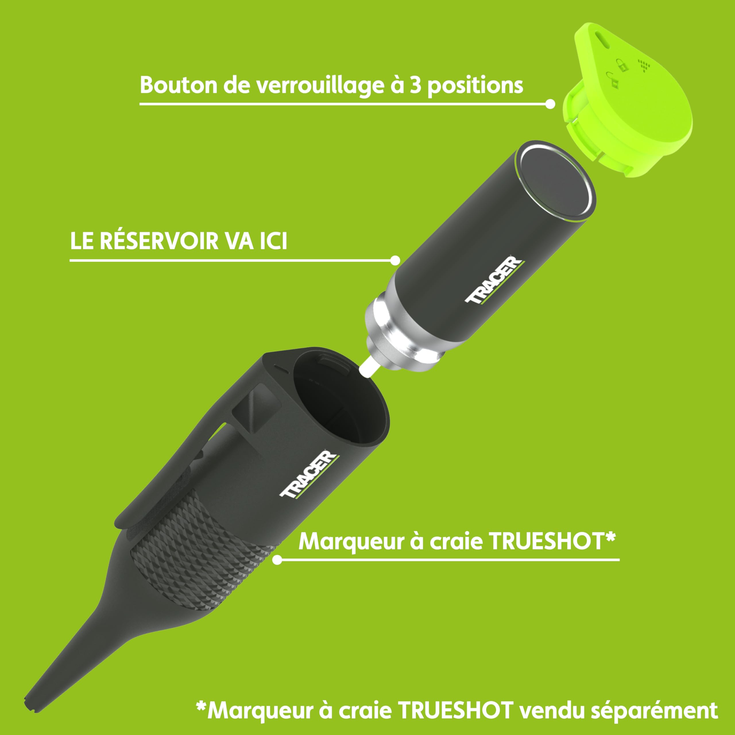 TRACER Carpenters Square Outil de marquage de menuiserie 300 mm Essayez l'équerre avec 2 jeux de lignes d'angle