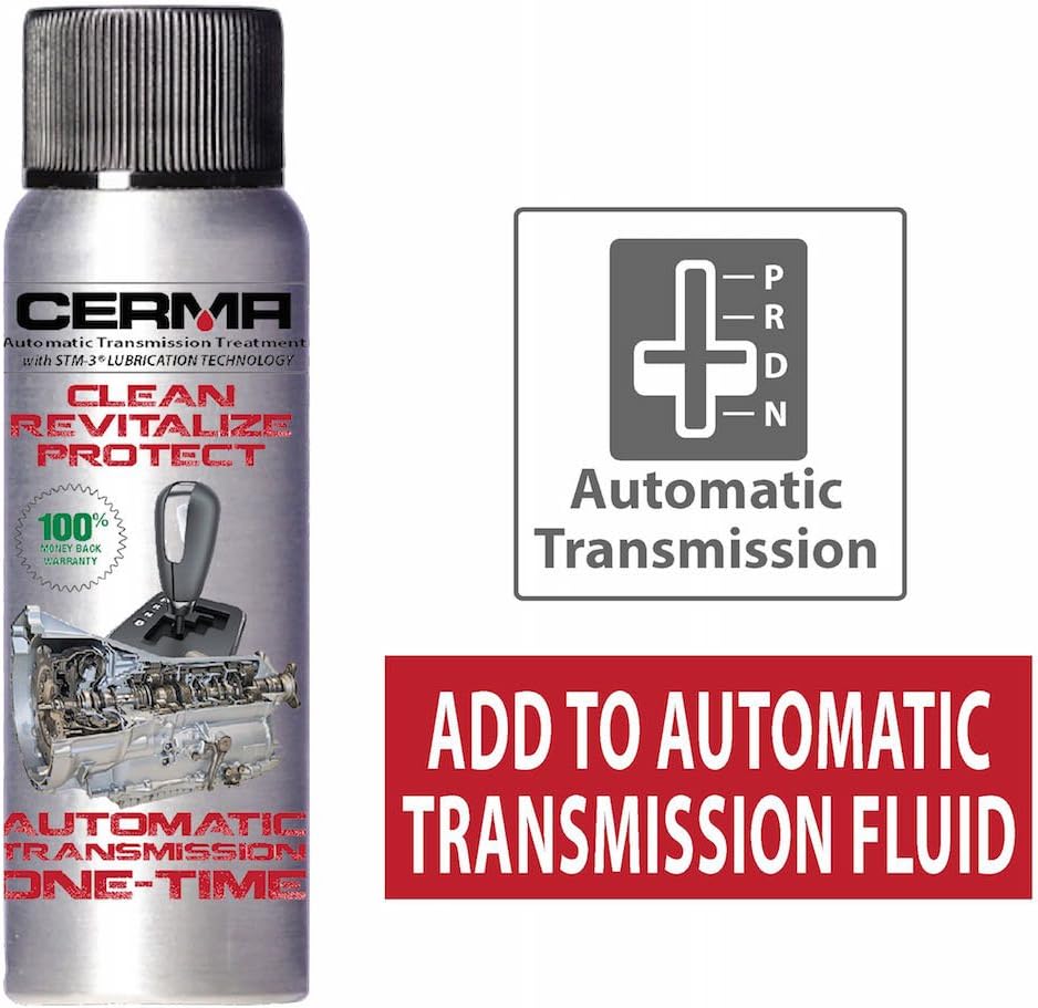 Cerma Automatic Transmission Treatment, ONE-TIME Transmission ADDITIVE to Clean, Revitalize, and Protect Transmission. Restore Smooth Shifting, Stop Slippage