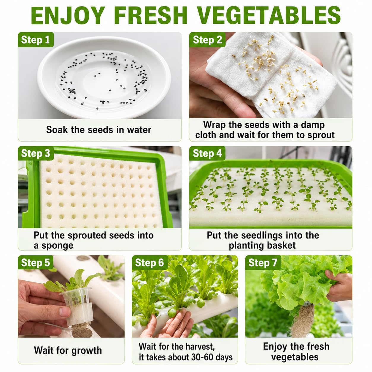 216 Site - Kit de cultivo hidropónico de 4 capas, sistema de cultivo de 24 tubos con bomba de agua para verduras, hierbas y frutas de hoja (4 capas y 20 tubos)