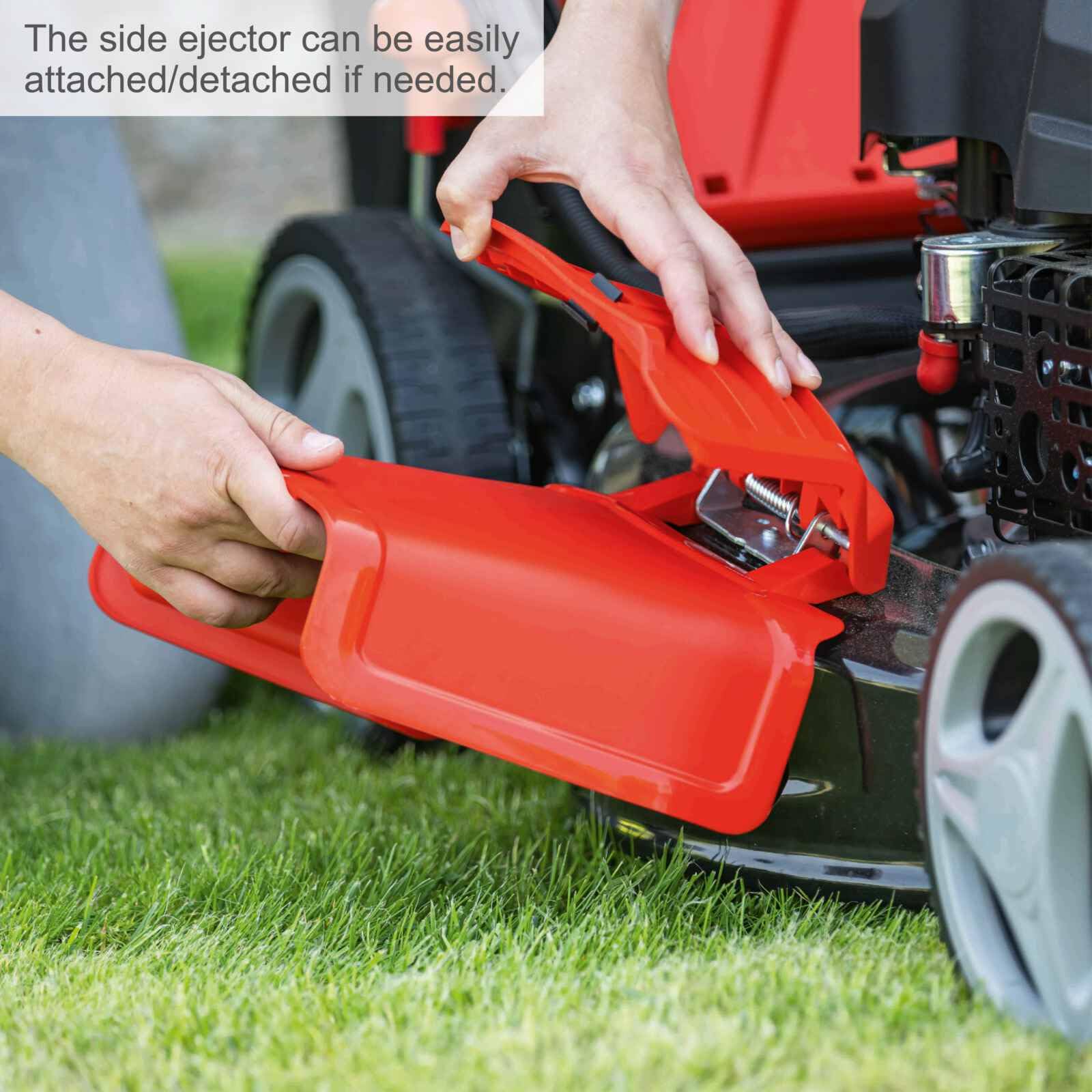 scheppach Cortacésped de gasolina MS173-51E, 4,5 CV, ancho de corte de 510 mm, arranque eléctrico, tracción por ruedas, ajuste de altura de corte