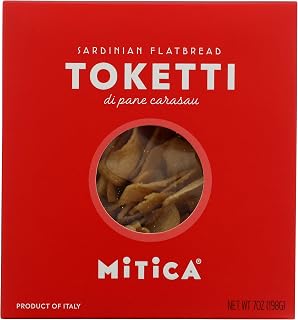 Mitica Toketti Di Pane Carasau - Authentic Sardinian Crisp Flatbread, 7 oz Specialty Snack