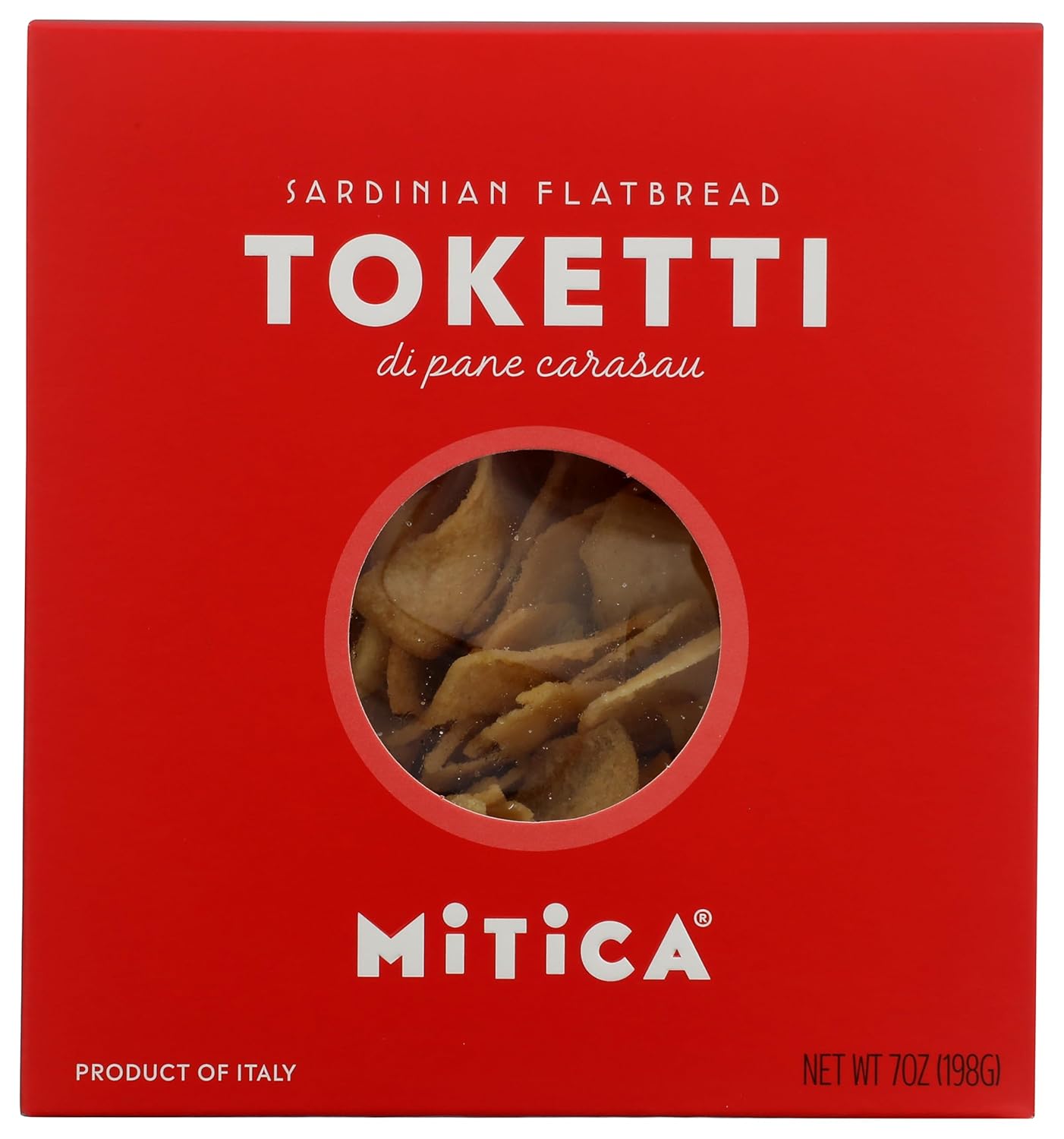 Mitica Toketti Di Pane Carasau - Authentic Sardinian Crisp Flatbread, 7 oz Specialty Snack