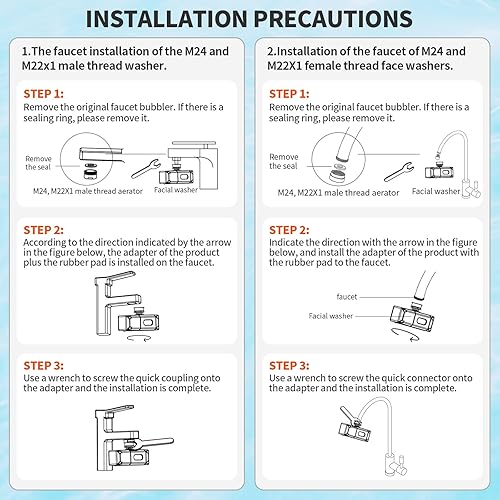 Miniatura 9 de Filtro de cuidado de la piel, filtro de agua para grifo de fregadero para el cuidado de la piel, filtro de lavabo de baño, micro nano limpiador