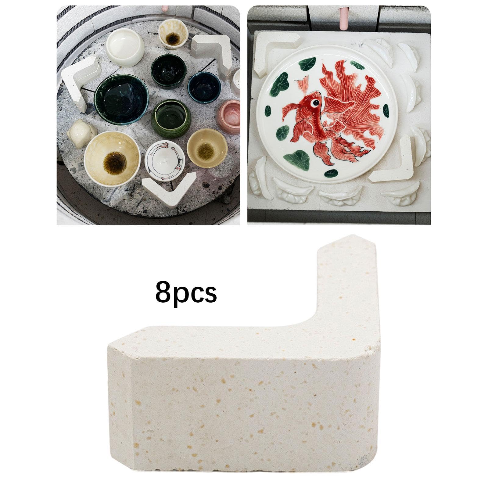 Lot de 8 poteaux de support réutilisables pour poterie et travaux manuels en forme de L 6 x 6,3 cm