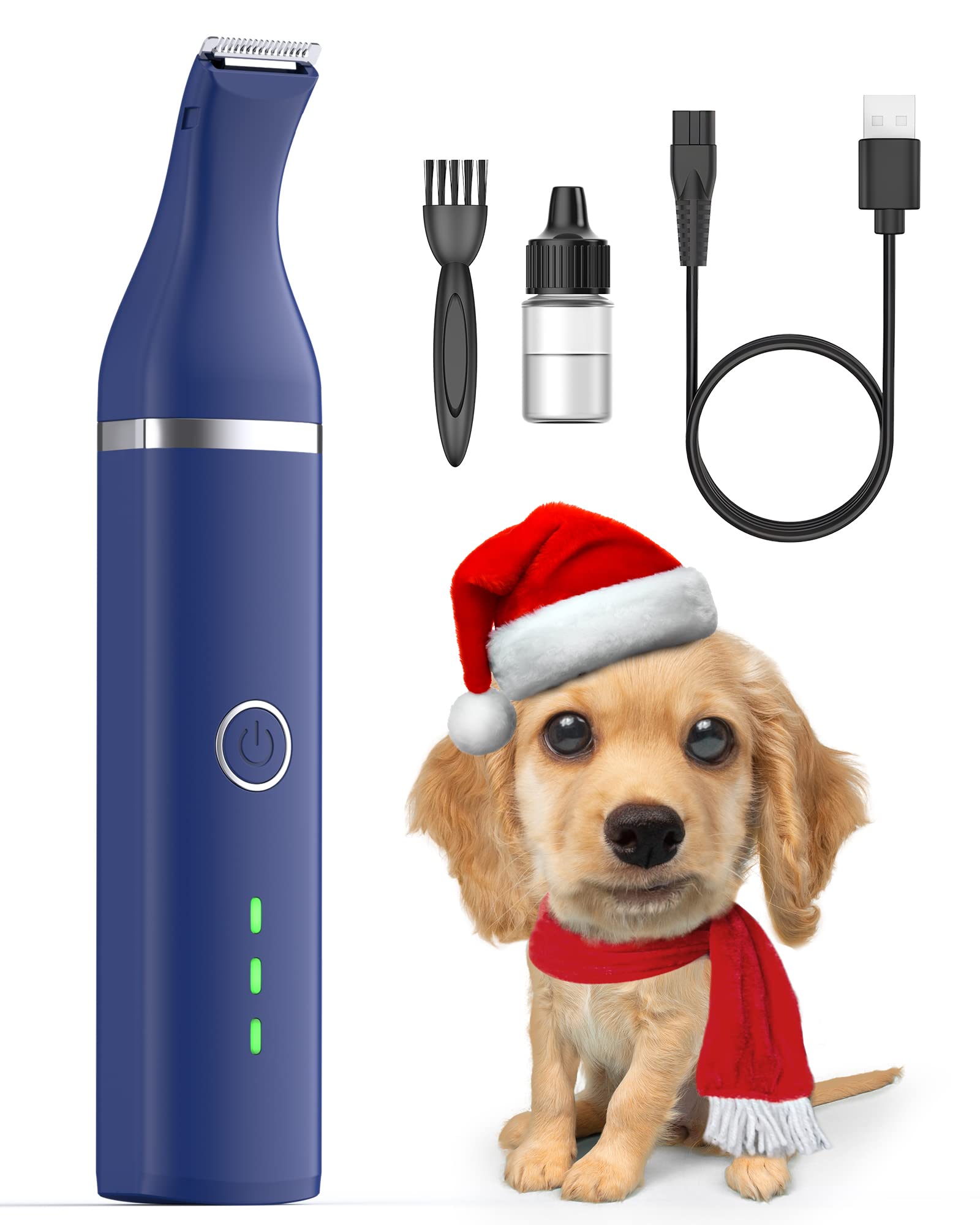 oneisall Dog Paw Trimmer, 2-Speed Quiet Dog Clippers for Pets Dogs Cats Rabbits Paws, Face, Ear (Cyan)