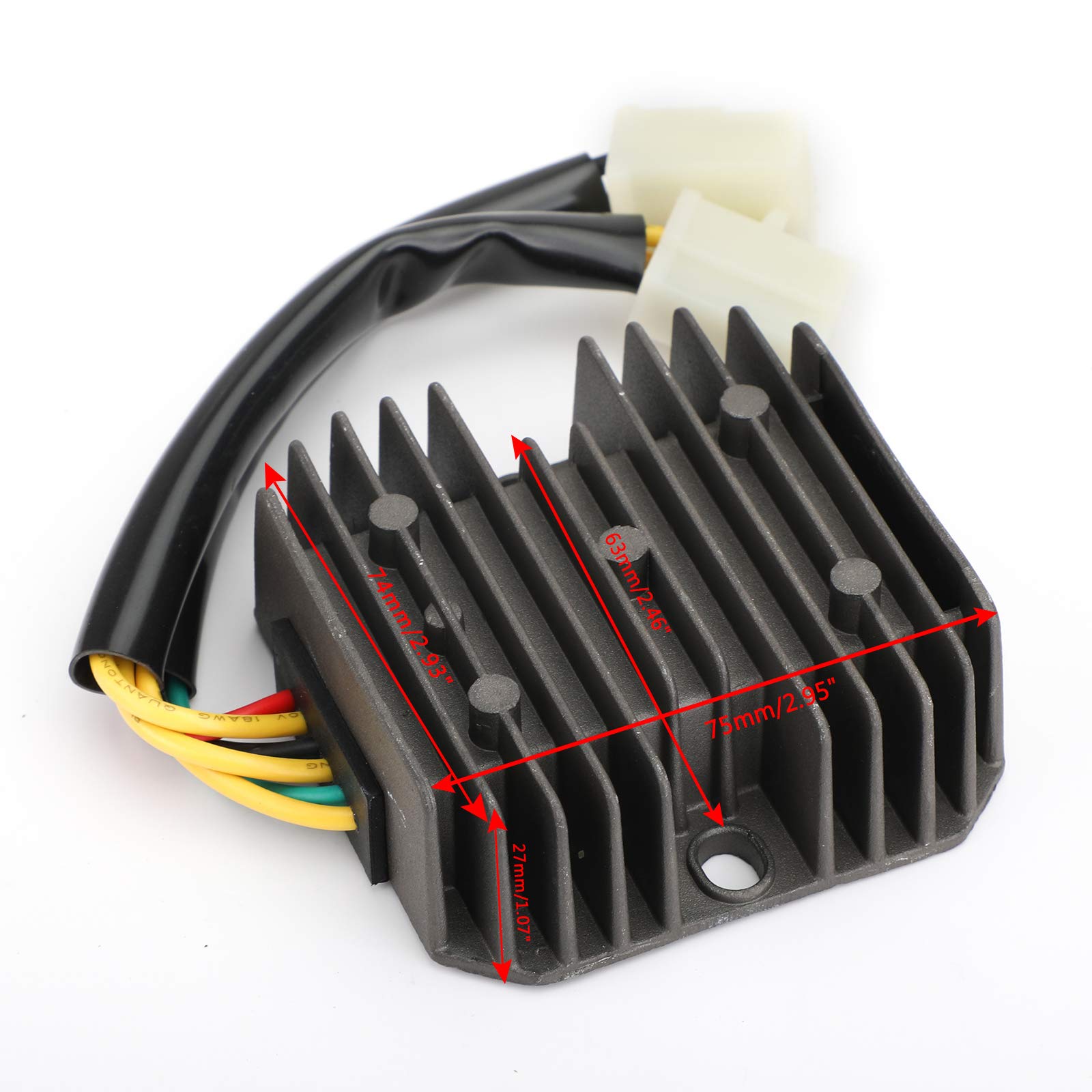 Rectificador, reemplazo del rectificador del regulador de Voltaje 31600-KAM1-009 Apto para Kymco Xciting 250 Grand Dink 125/250 Heroism 125/150 Spacer 125 People 200/250