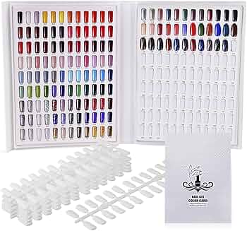 Amazon.com: Noverlife Professional 216 Nail Colors Chart, White