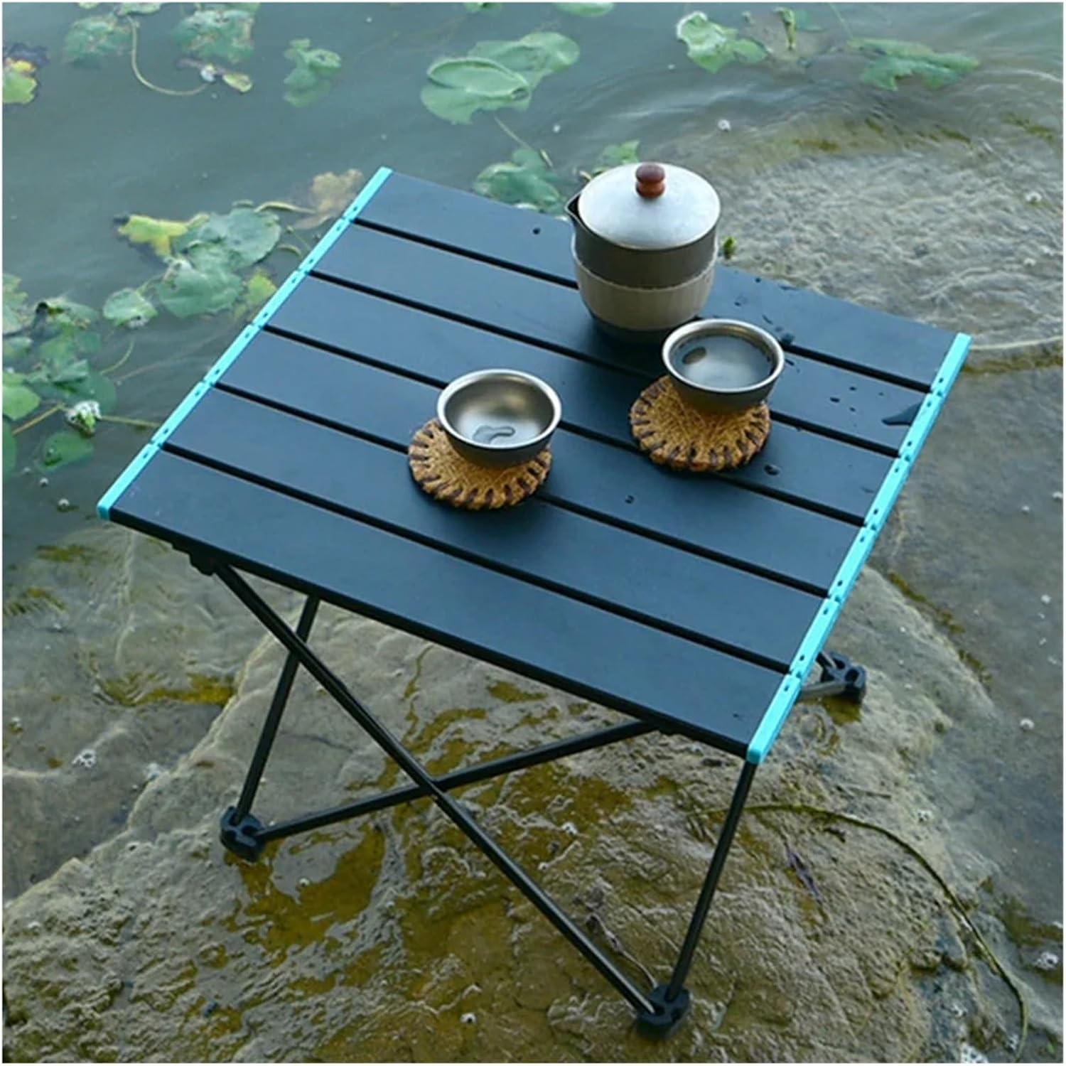 Picnic Folding Table Ultralight Portable Folding Camping Table Foldable Outdoor Dinner Desk Aluminum Alloy Picnic Table Fit for Garden Party BBQ Convenient