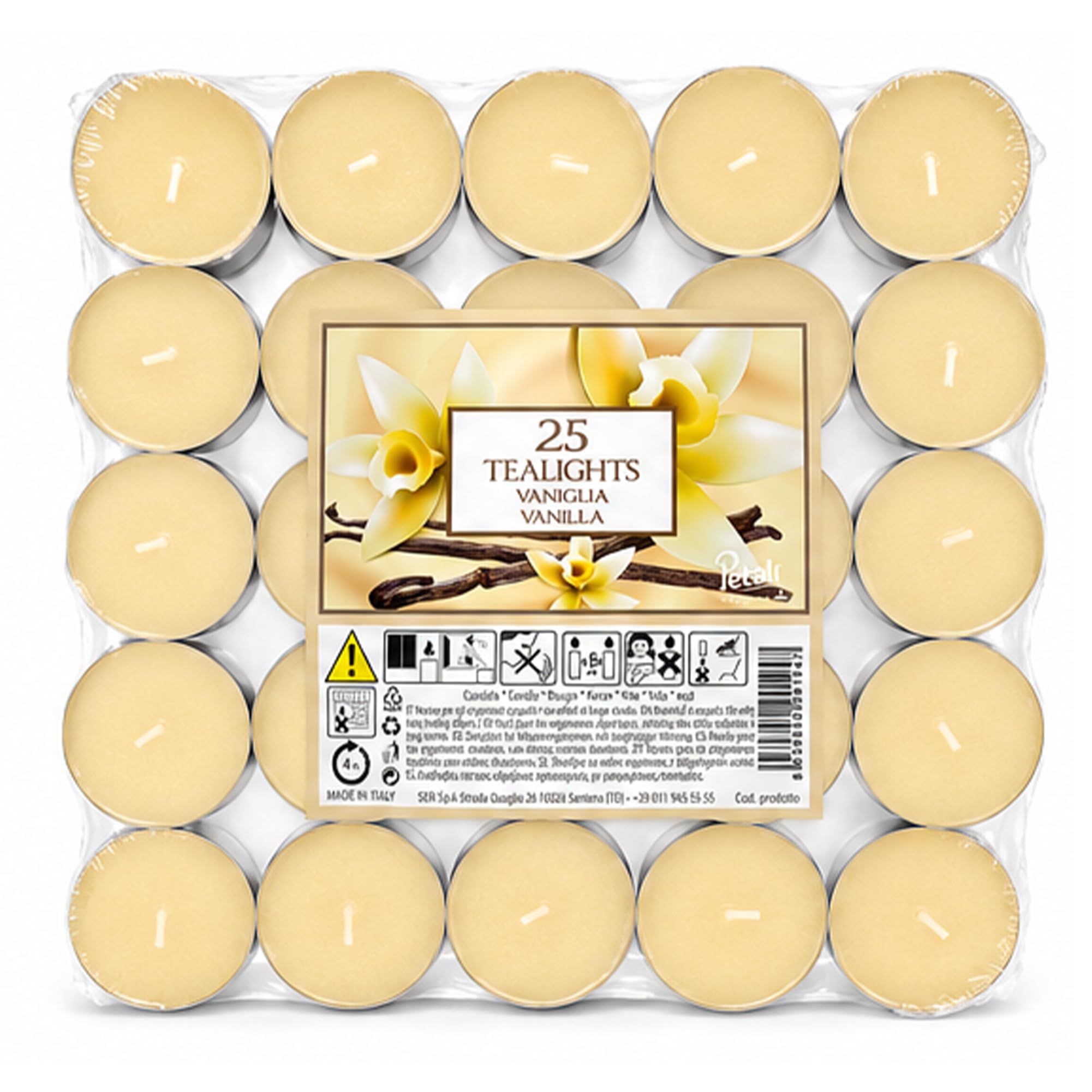 Tealight 25 Vanilla Scent [ Italian Import ], Purple
