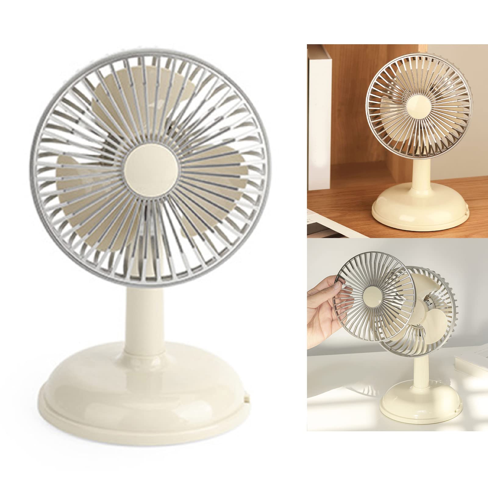 Ventilateur électrique rétro jaune léger pour éviter la chaleur au bureau
