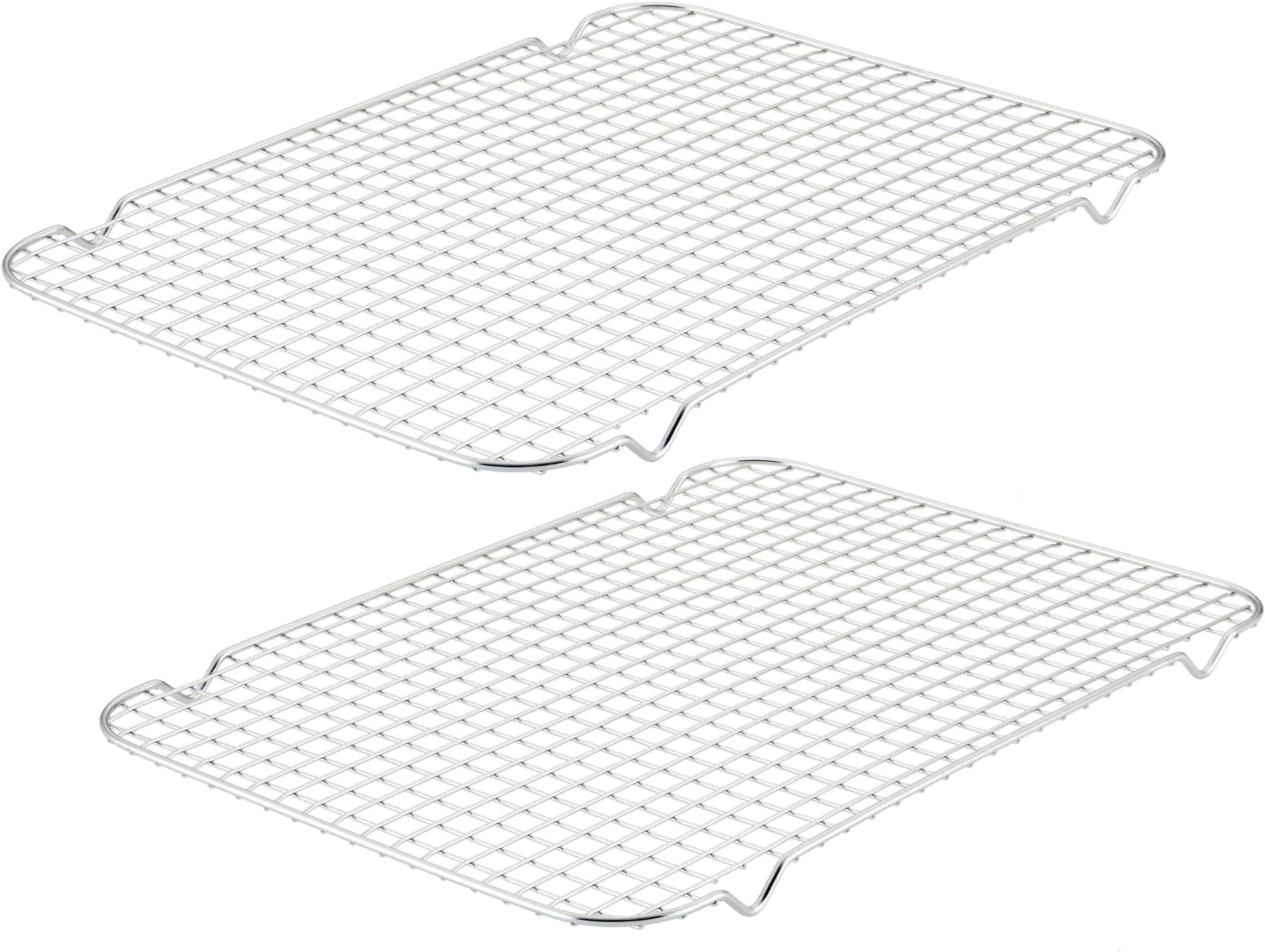OvenBond Stainless Steel Half Sheet Pan Racks, 2-Pieces, Silver