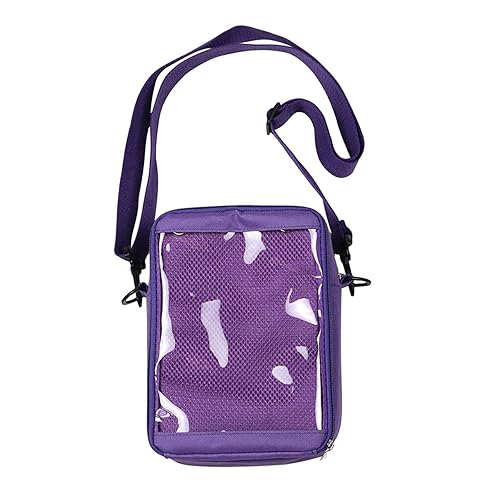 Vensivy Ita Bag DIY Transparent Crossbody Anime Pins Bag Shoulder Messenger Itabag Comic Anime Satchels - Purple