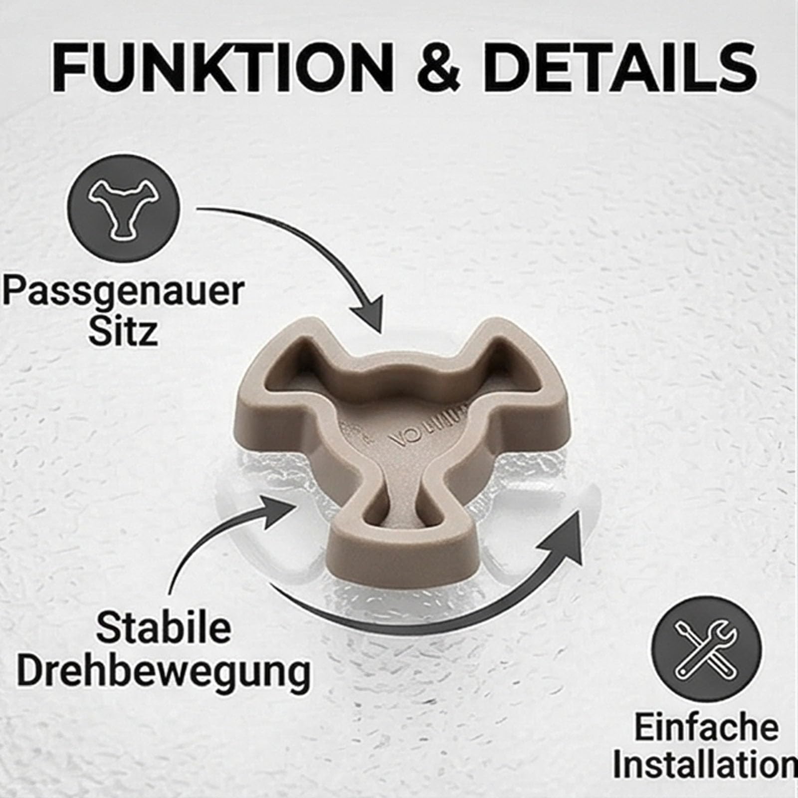 Universal Mikrowellenteller 24,5 cm Drehteller Mikrowelle mit 3 Noppen, 1 Mikrowelle Drehring und 1 Mikrowellen Drehbarer Teller Koppler Glasteller für Mikrowellen, Küche, Esszimmer