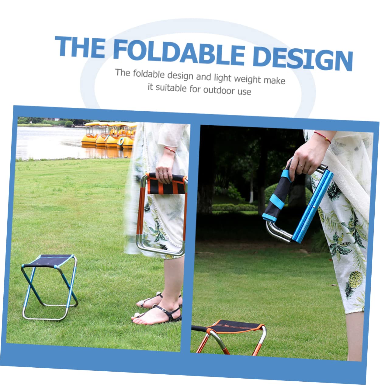 Sgabello Portatile Da Campeggio Sgabello Campeggio Comodo Accessorio Da Spiaggia Realizzato in Materiale Di Resistente e Pratico in Pochi Secondi