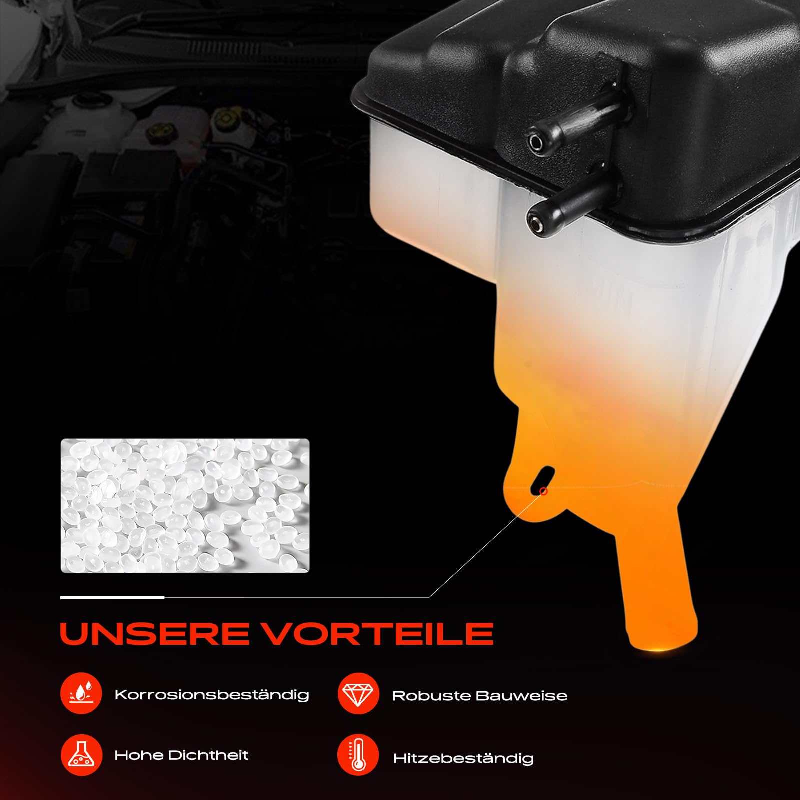 Frankberg Ausgleichsbehälter Kühlmittelbehälter Kühlwasser für Mondeo II Mondeo III BAP BNP B4Y 1998-2007 1S718K218AB