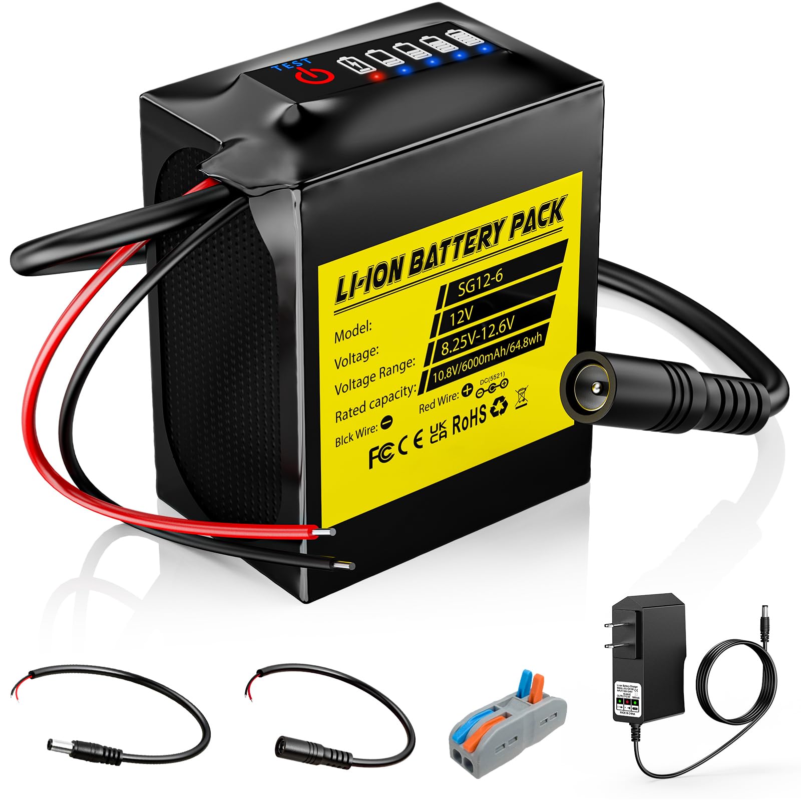 DCDG 12V 6Ah Lithium Battery