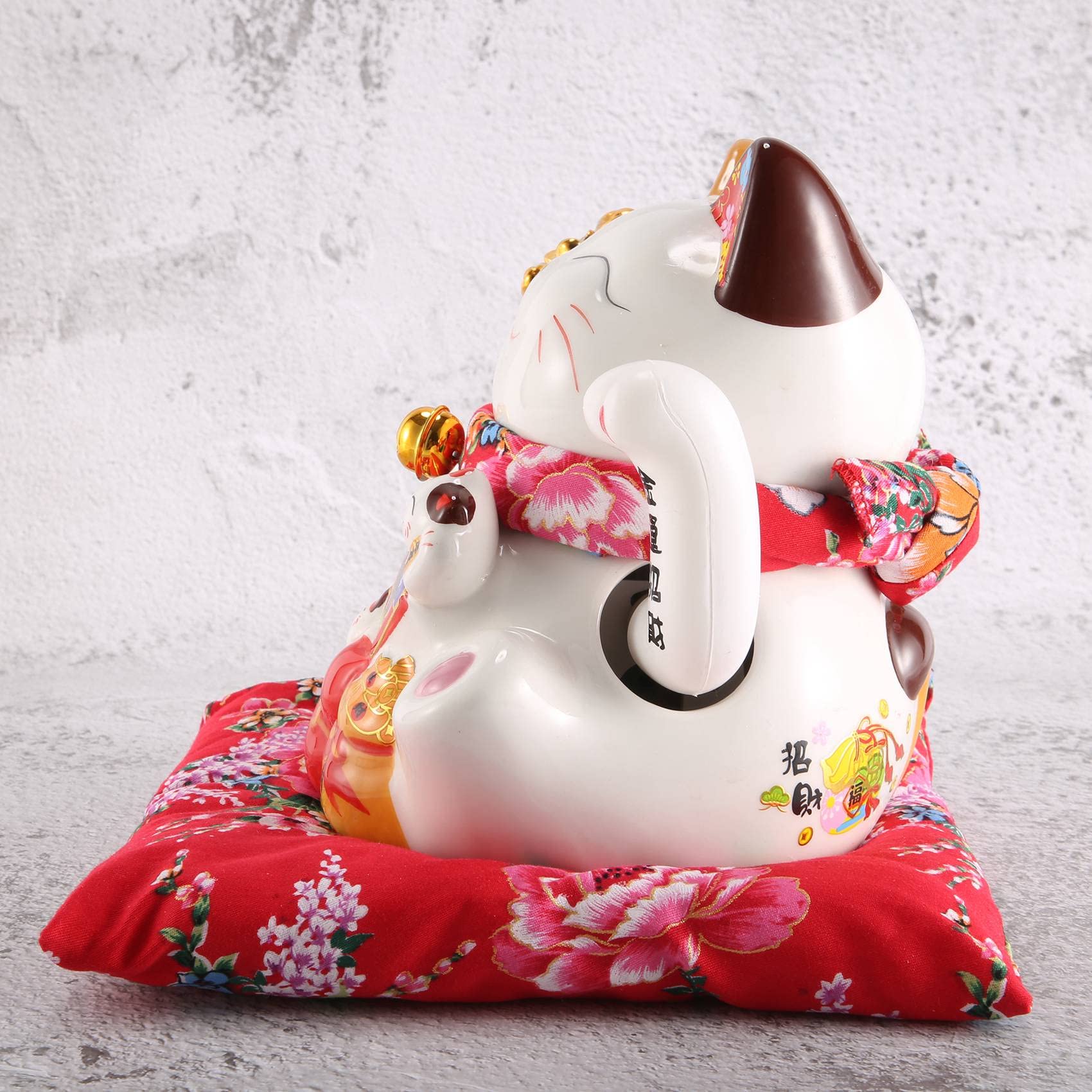 7 Keramik Winkende Katze Maneki Ornament Feng Shui Dekoration Schaukel Katze,B