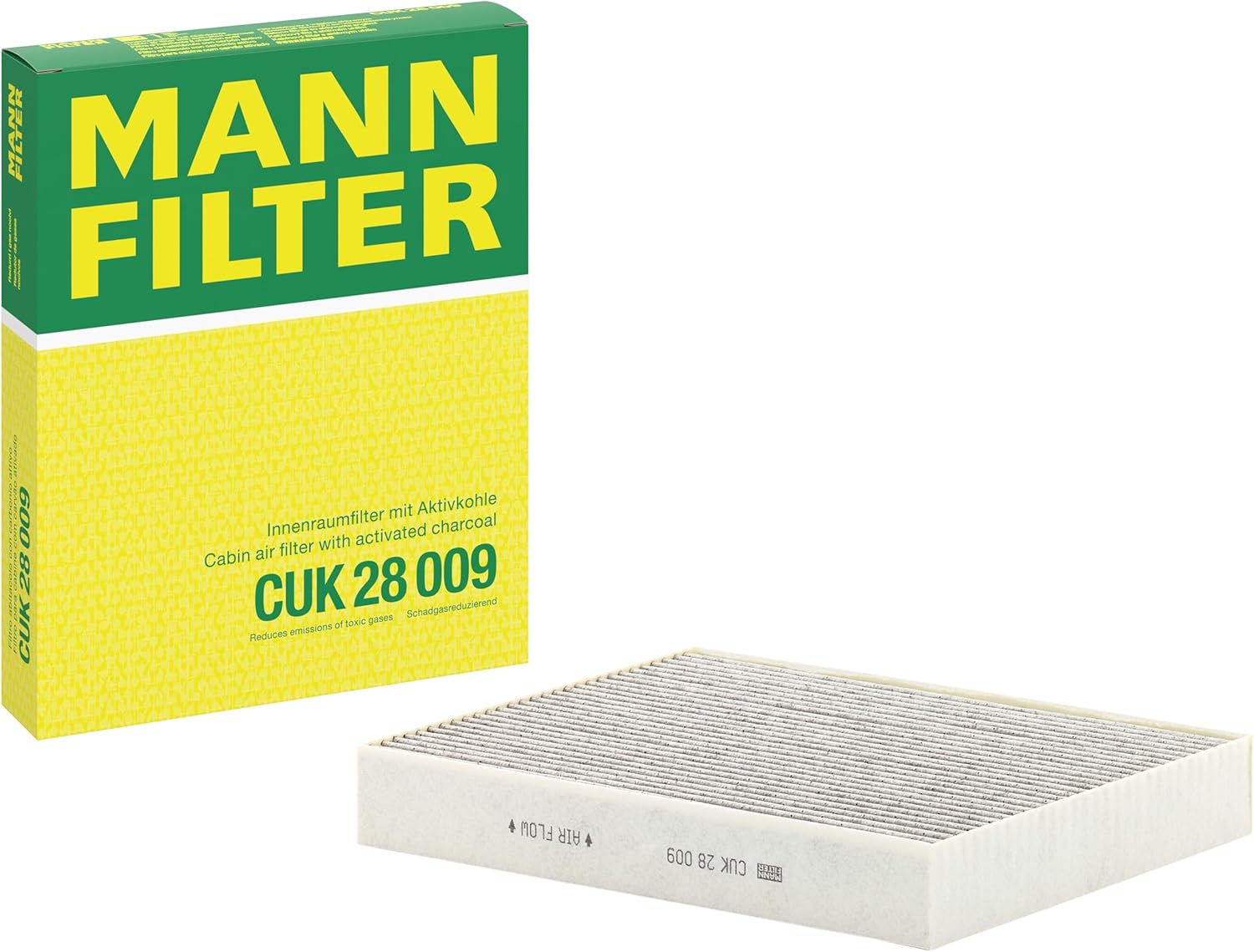 MANN-FILTER CUK 28 009 Cabin Air Filter - Pollen Filter with Activated Carbon - For Cars