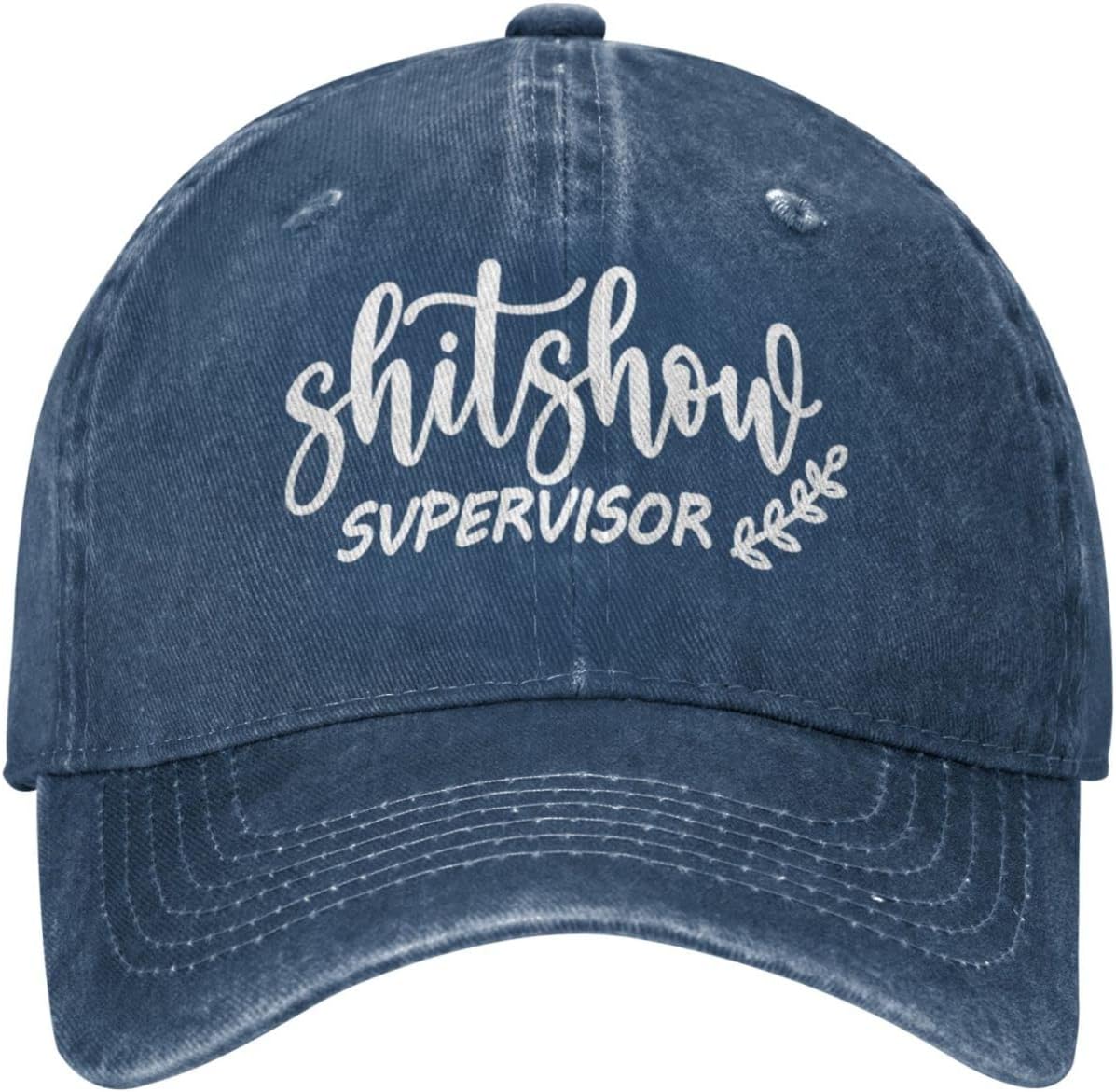 Funny Hats Shit Show Supervisor Hat for Men Women,Funny Gifts for Coworkers Friends