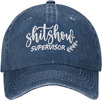 Funny Hats Shit Show Supervisor Hat for Men Women,White Elephant Gifts for Coworkers Friends