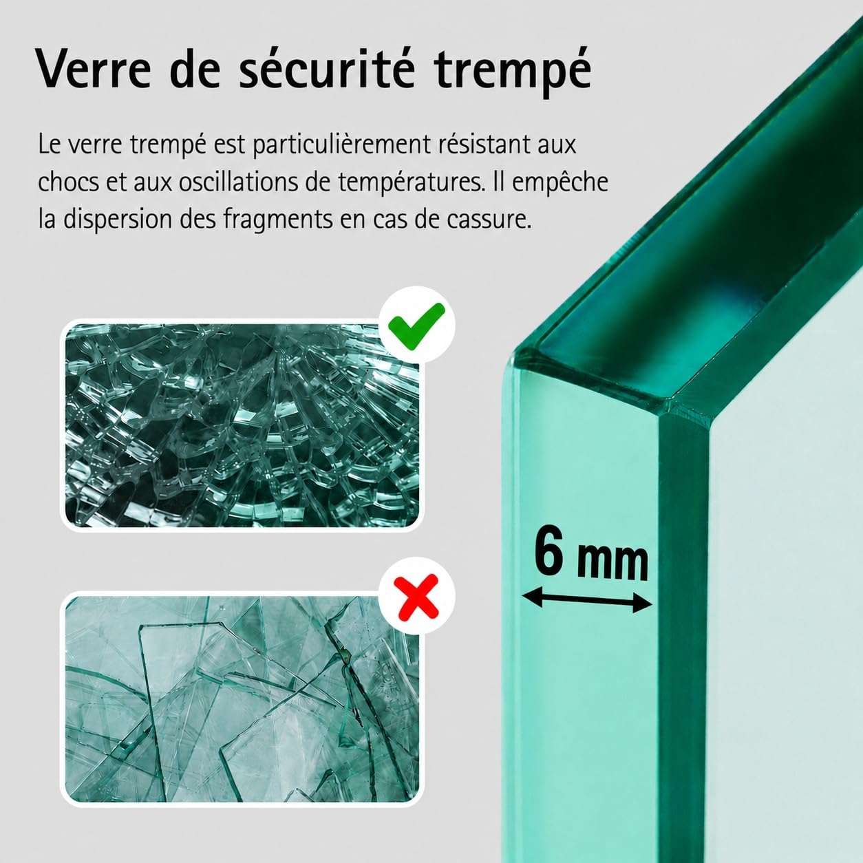 Schulte paroi douche italienne 120x190 chromé barre 122 cm, réversible 6mm | verre trempé barre recoupable plage de réglage 116.7-120.0 cm