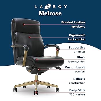 Amazon.com: La-Z-Boy Melrose Ergonomic Bonded Leather Swivel