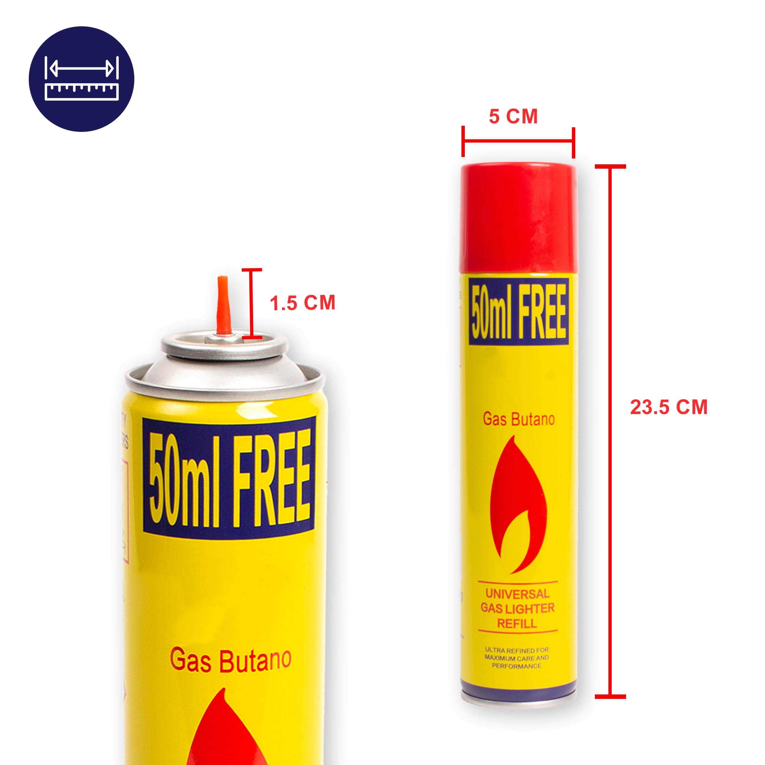 BESCH Pack de 12 Gas Butano para Mecheros 300ml – Recarga Universal para Encendedores Recargables, Compatible con Clipper, Válvula Precisa, Gas Ultra Refinado