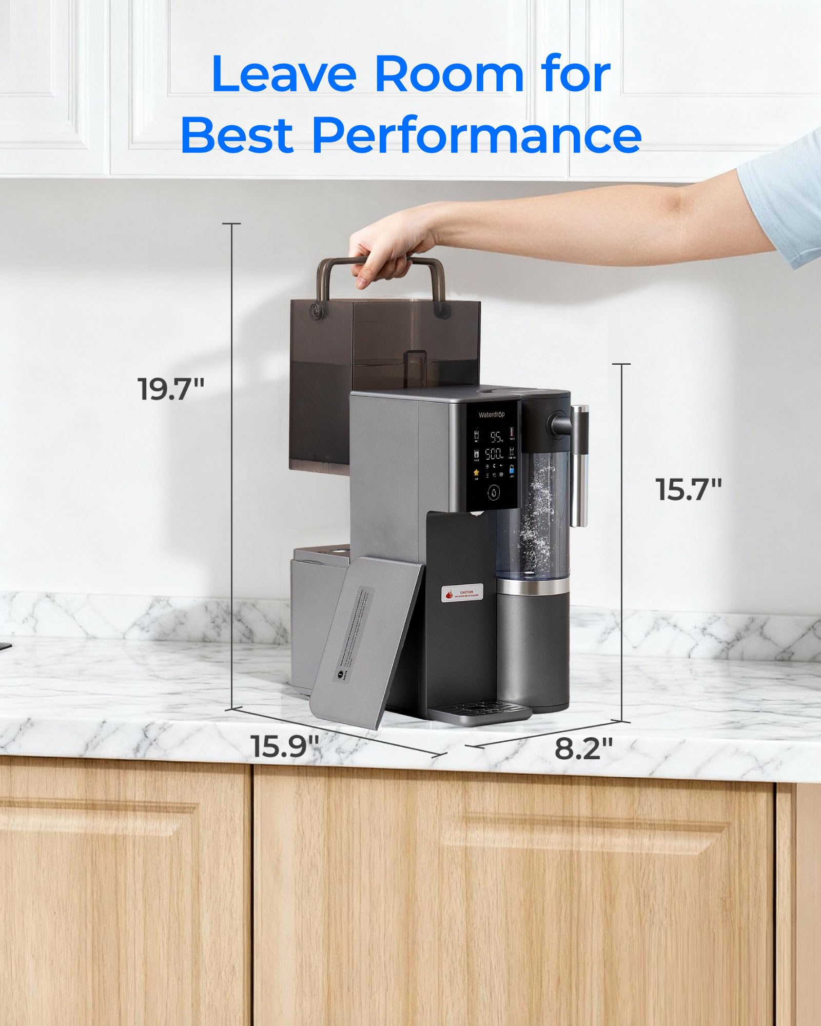 Waterdrop WD-A2 Countertop Reverse Osmosis System Hot and Cold RO System Portable Pure Water Tank Bottleless Water Cooler — view 2